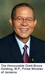 The Honourable Orett Bruce Golding, M.P., Prime Minister of Jamaica